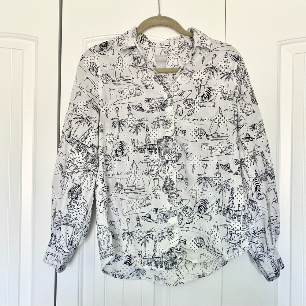 Chicos Made for Vacation Buttondown